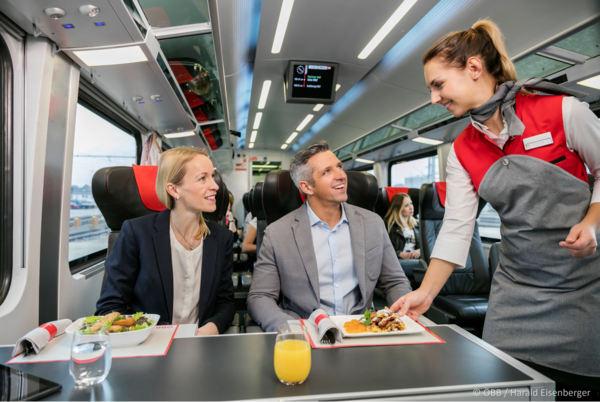 ÖBB on board service, 1st class